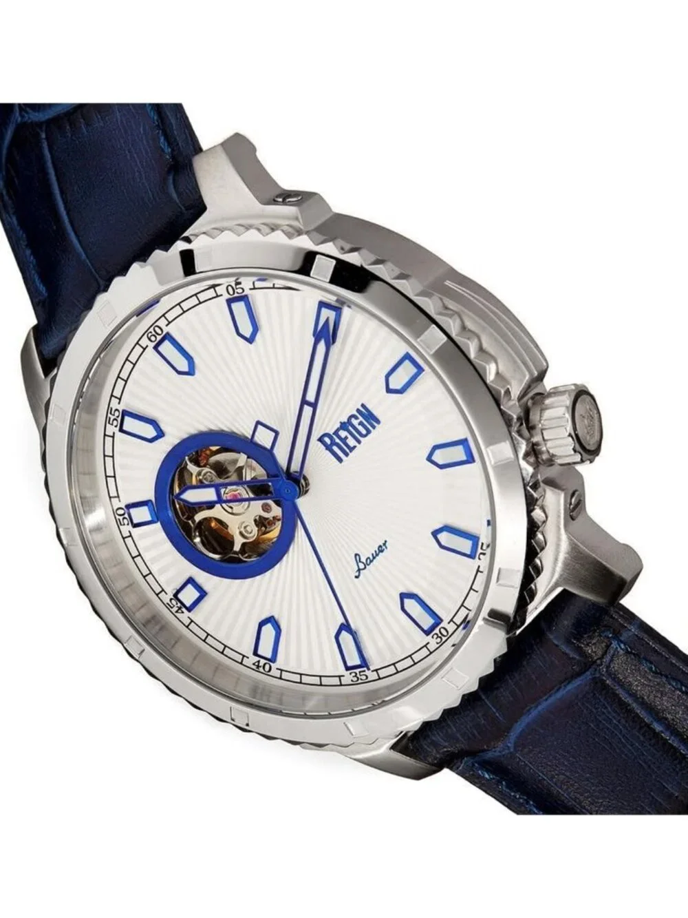 NWT Reign Bauer Automatic White Dial Men's Watch
